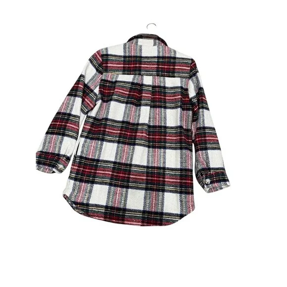Ellison Shacket Shirt Jacket Womens Size S Red Green White Plaid Tartan - Picture 4 of 10